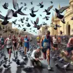 A Baffling Marathon Twist: Pigeons Take Over the Race in Pieta