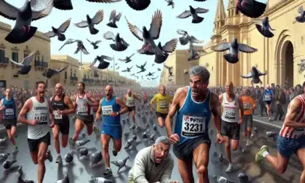 A Baffling Marathon Twist: Pigeons Take Over the Race in Pieta