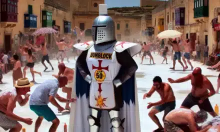 Clayton, the Sunblock Knight of Burmarrad: The Unbellievable Adventures | Chapter One: A Slippery Situation | Malta’s Epic Sunblock Fight | The Plot Thickens Like Figolla Icing | The SPF Redemption | A Whimsical Reminder from Malta