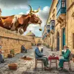 The Mdina Misadventure of Baldassare’s Bovine Bonanza: A Tale of a Cow on the City Walls